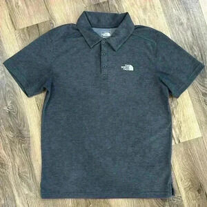 The North Face FlashDry Polo Shirt Men’s M Gray Performance Wicking Outdoor